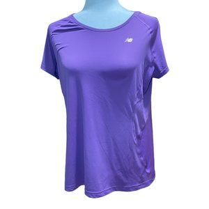 New Balance Womens Short Sleeve Athletic Top XL Purple